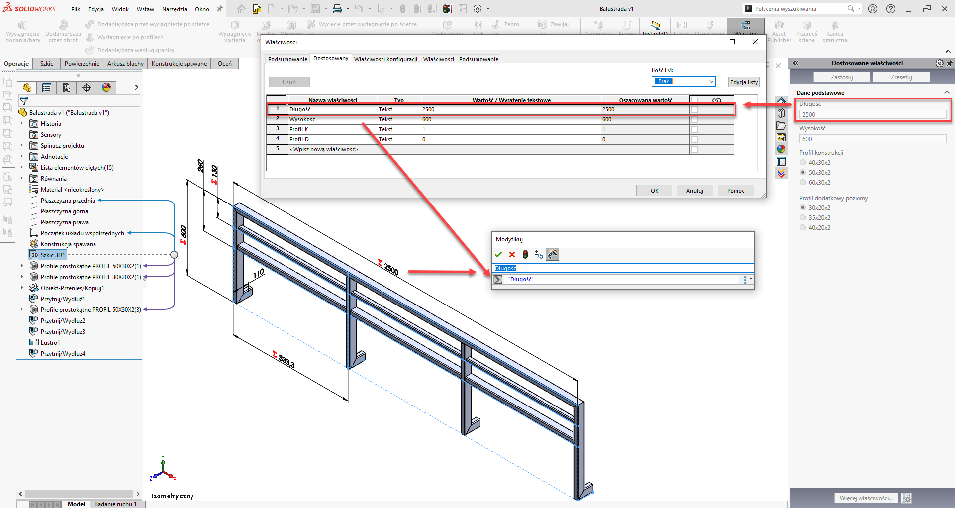 SOLIDWORKS Tutorial balustrada II 1