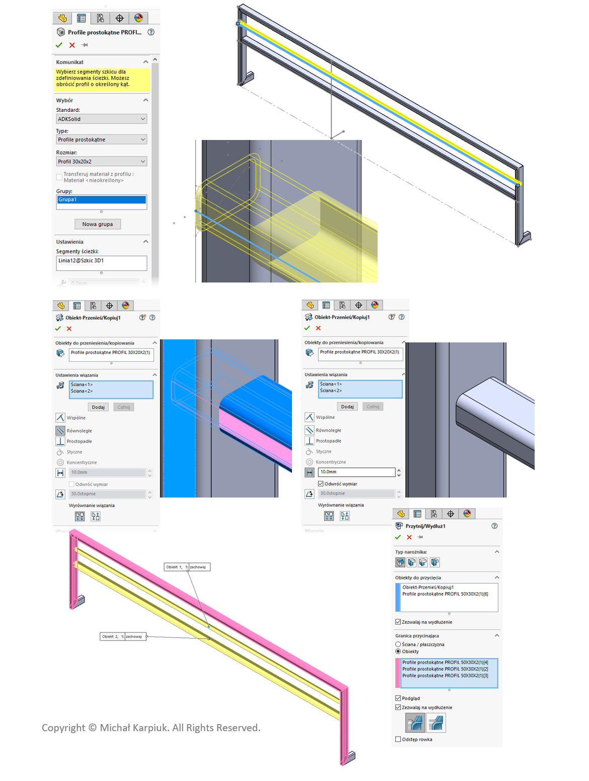 SOLIDWORKS Tutorial balustrada I 2