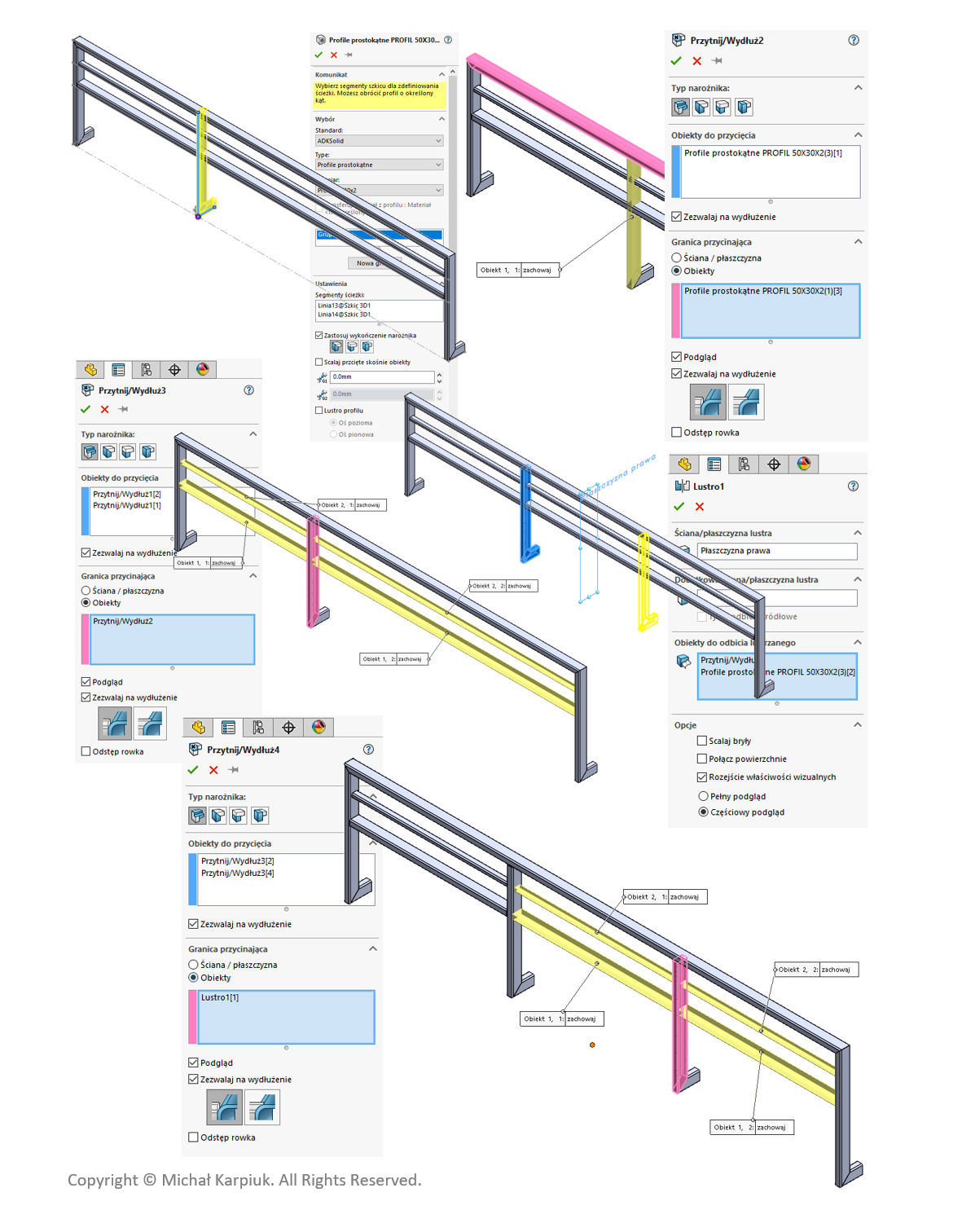 SOLIDWORKS Tutorial balustrada I 3