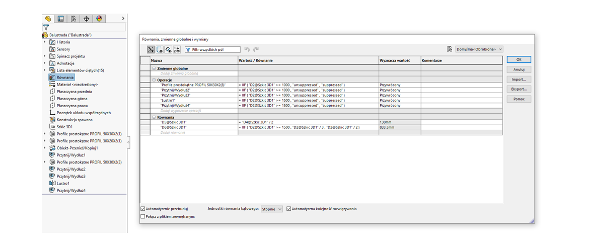 SOLIDWORKS Tutorial balustrada I 4