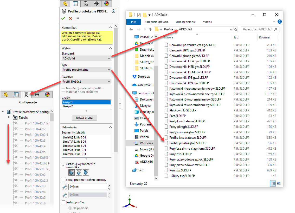 SOLIDWORKS biblioteka SLDLFP 2