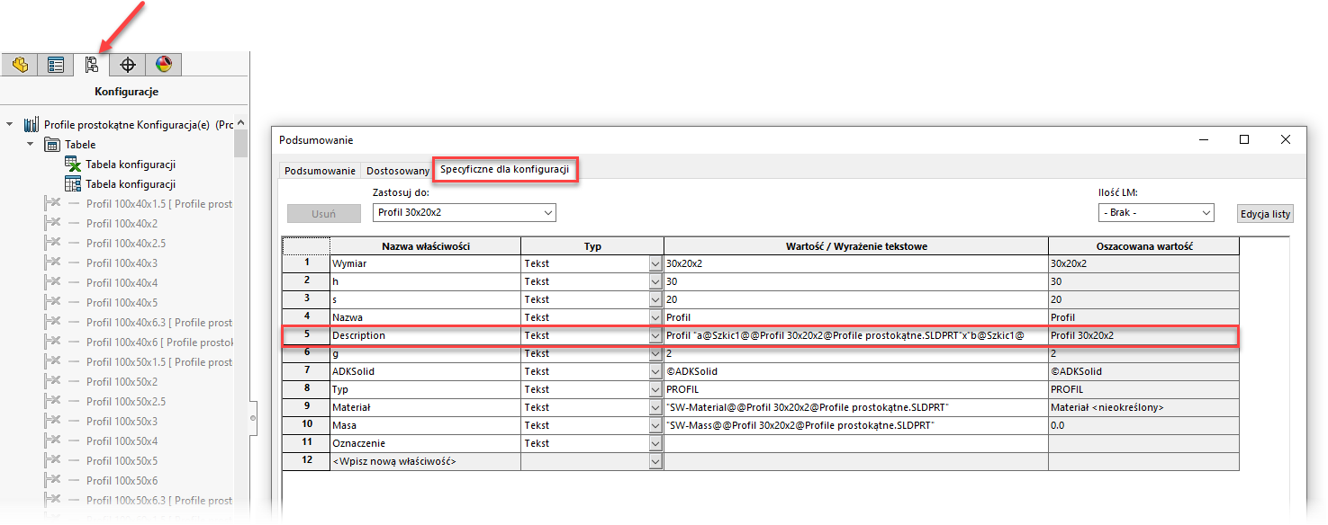 SOLIDWORKS biblioteka SLDLFP 5