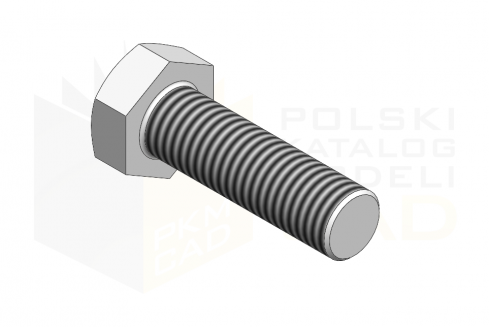 ISO 8676_Śruba z łbem sześciokątnym - 8.8 - IsometricView