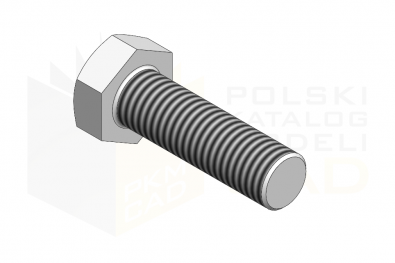 ISO 8676_Śruba z łbem sześciokątnym - 8.8 - IsometricView