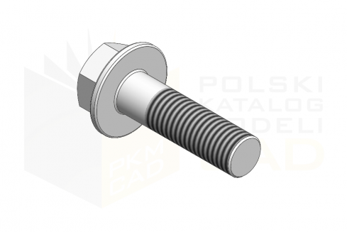 DIN 6921_Śruba z łbem sześciokątnym - 8.8 - IsometricView