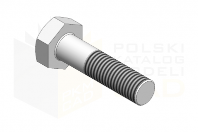 ISO 4014_Śruba z łbem sześciokątnym - 8.8 - IsometricView