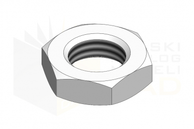 ISO 4035_Nakrętka sześciokątna niska - IsometricView