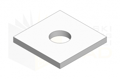 DIN 436_Podkładka kwadratowa - IsometricView