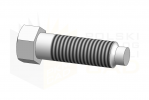 DIN 561_Śruba dociskowa z łbem sześciokątnym z czopem walcowym - 8.8 - DimetricView