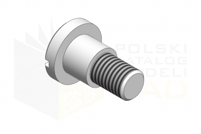DIN 923_Wkręt z łbem walcowym - 5.8 - IsometricView